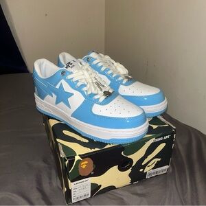 A bathing ape shoes white/blue sz 10